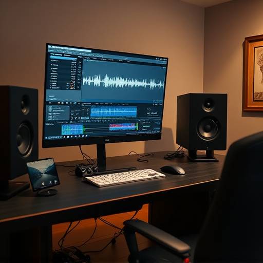 Screenshot of audio restoration software being used to clean up audio at Sonic Canvas Studios.